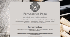 Desktop Screenshot of partyservice-pape.com